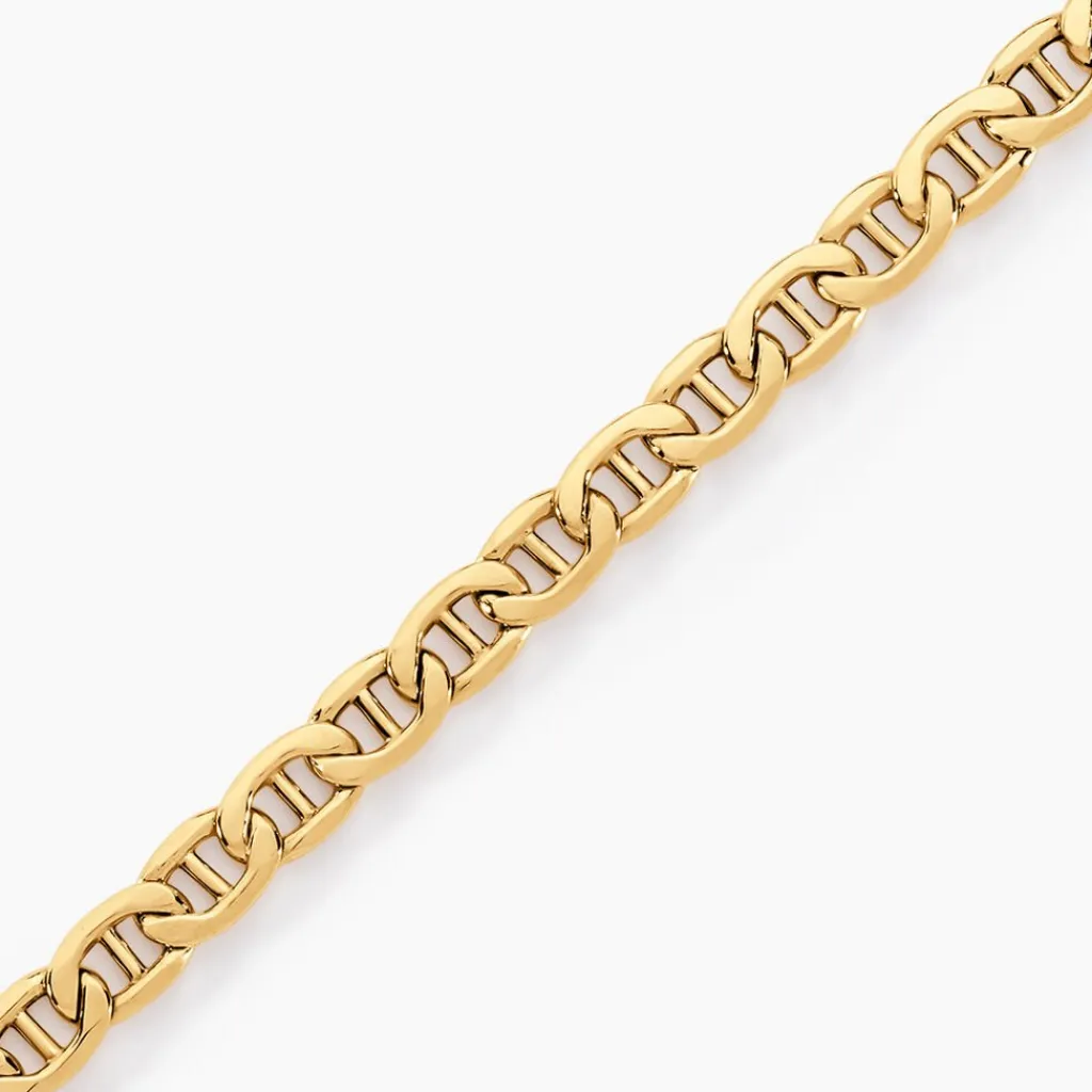 Histoire d'Or Bracelet Capucin Or Jaune Maille Marine Plate Hot