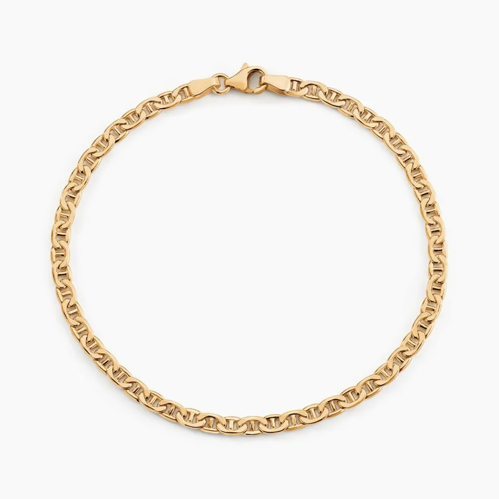 Histoire d'Or Bracelet Capucin Or Jaune Maille Marine Plate Online