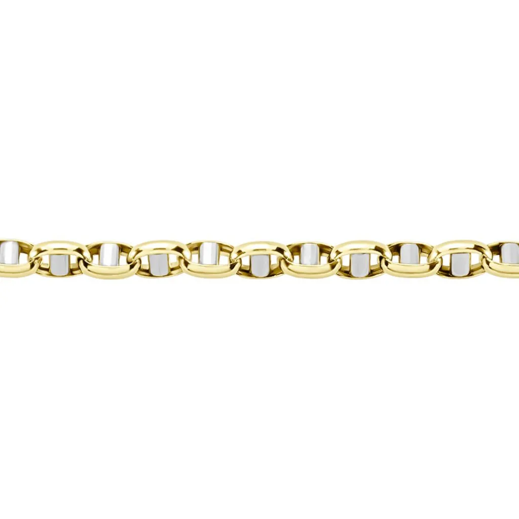 Histoire d'Or Bracelet Carlo Or Bicolore Maille Marine Ronde Sale