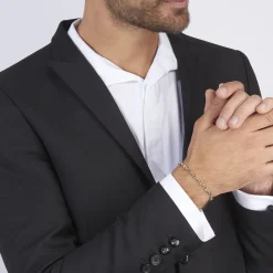 Histoire d'Or Bracelet Carlo Or Bicolore Maille Marine Ronde Sale