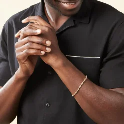 Histoire d'Or Bracelet Carlo Or Bicolore Maille Marine Ronde