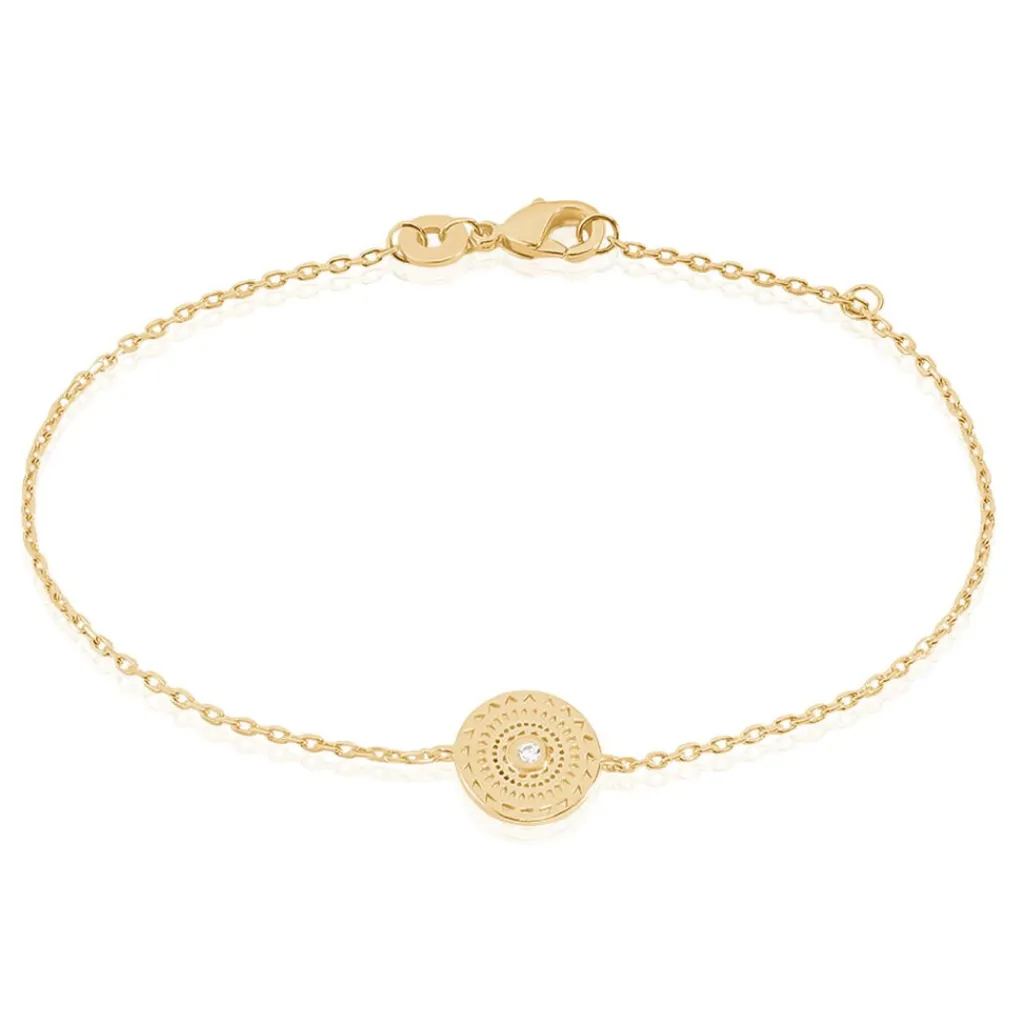 Histoire d'Or Bracelet Carmina Plaqué Or Jaune Oxyde De Zirconium Outlet