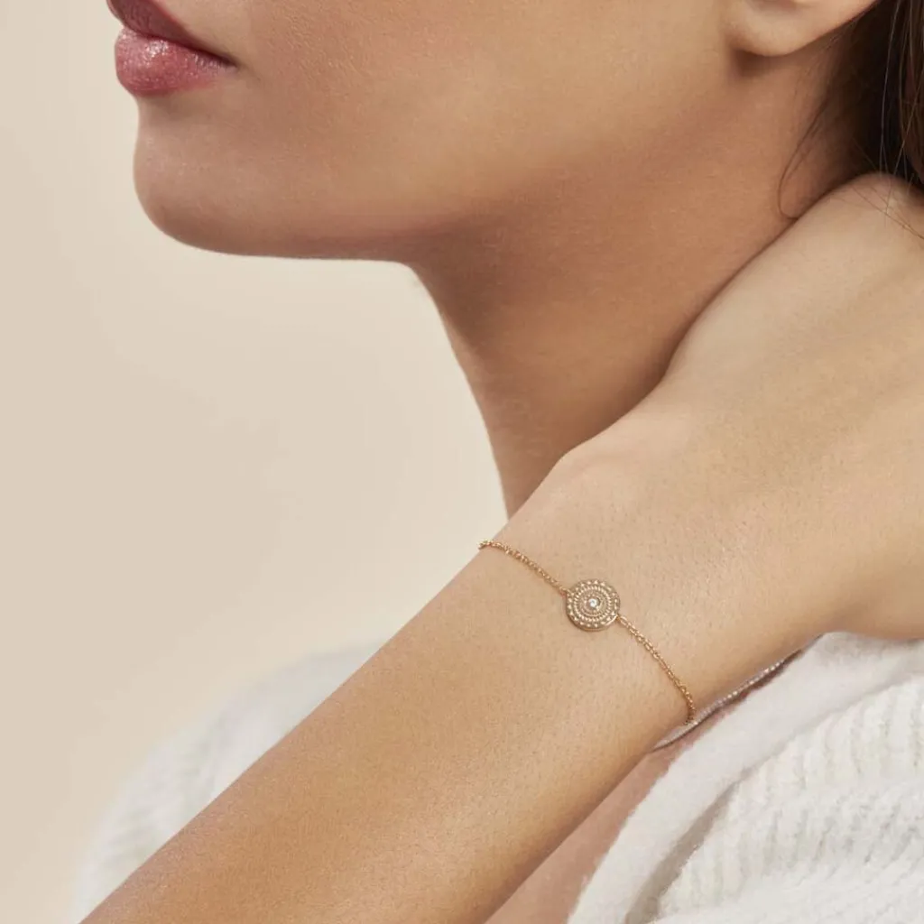 Histoire d'Or Bracelet Carmina Plaqué Or Jaune Oxyde De Zirconium Outlet