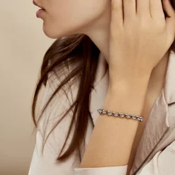 Histoire d'Or Bracelet Carola Argent Blanc Discount