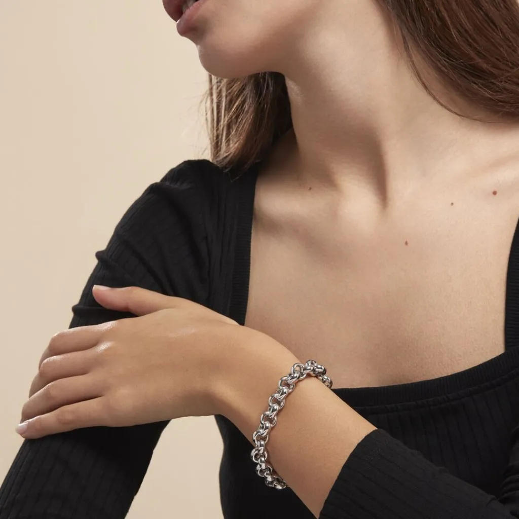 Histoire d'Or Bracelet Carola Maille Jaseron Argent Blanc Sale
