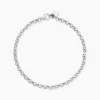 Histoire d'Or Bracelet Carola Maille Jaseron Argent Blanc