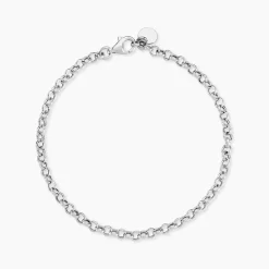 Histoire d'Or Bracelet Carola Maille Jaseron Argent Blanc