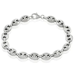 Histoire d'Or Bracelet Carrus Maille Grain De Cafe Argent Blanc Online