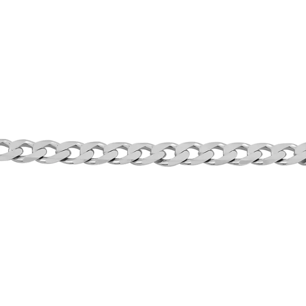 Histoire d'Or Bracelet Casper Maille Gourmette Argent Blanc Discount