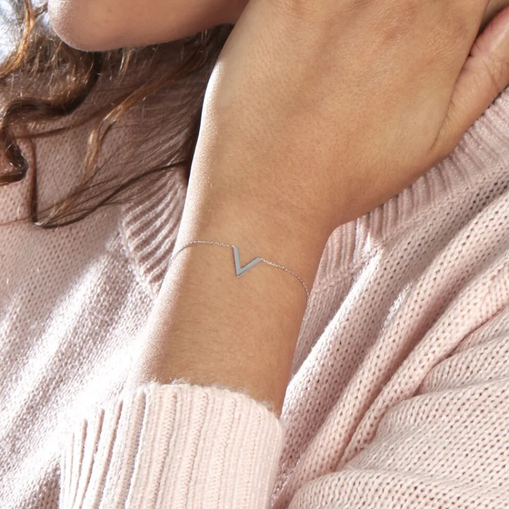 Histoire d'Or Bracelet Celene or blanc New