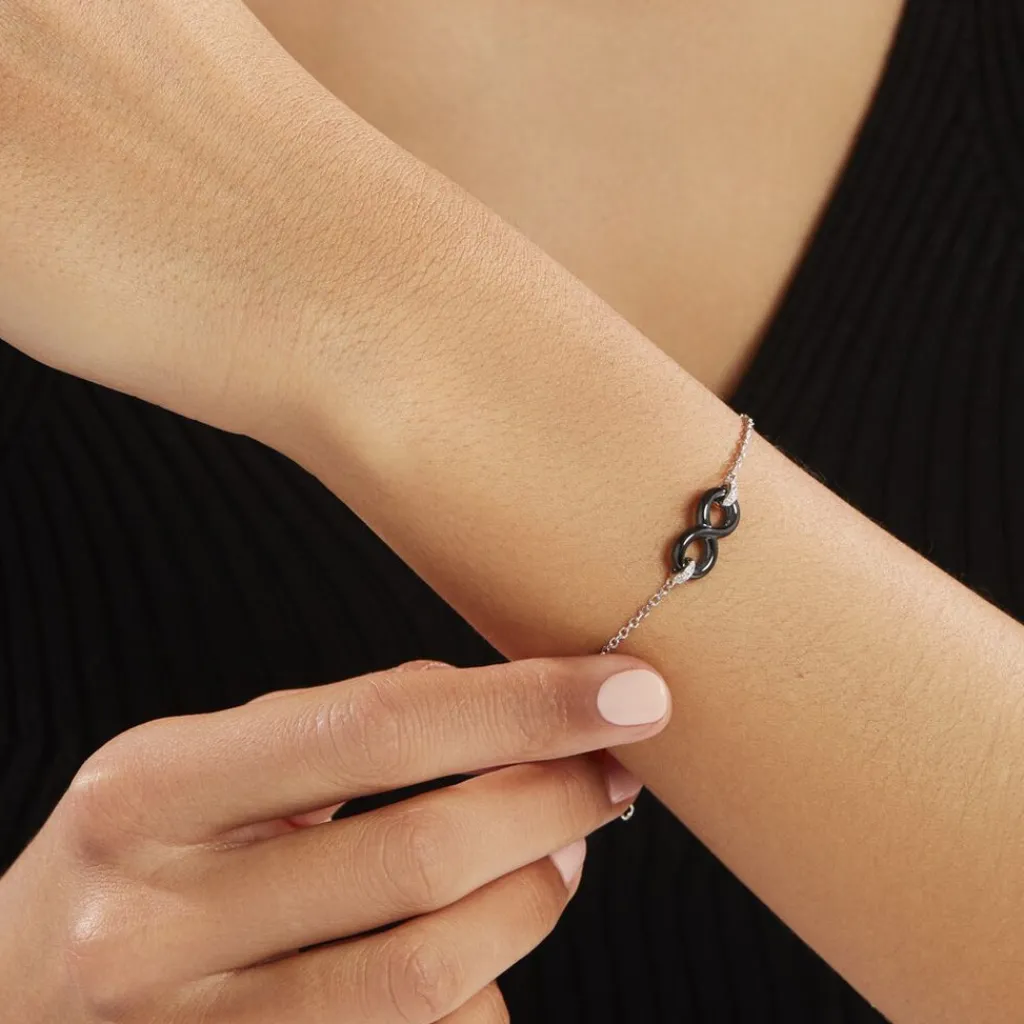 Histoire d'Or Bracelet Celinia Argent Blanc Céramique Et Oxyde De Zirconium Clearance