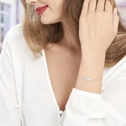 Histoire d'Or Bracelet Cesarine Argent Blanc Oxyde De Zirconium Hot