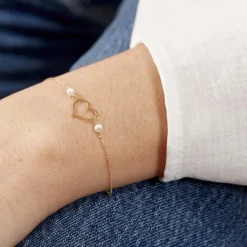 Histoire d'Or Bracelet Chabha Or Jaune Perle De Culture New