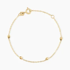 Histoire d'Or Bracelet Chaine Boules Alternees Or Jaune Outlet