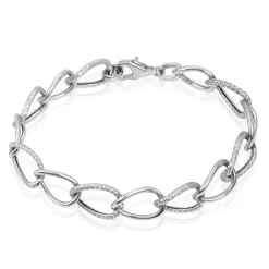 Histoire d'Or Bracelet Christia Argent Blanc New