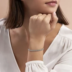 Histoire d'Or Bracelet Christine Argent Blanc New