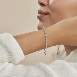 Histoire d'Or Bracelet Ciana Torsade Diamante Argent Blanc Best