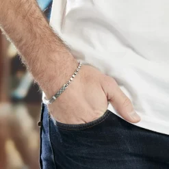 Histoire d'Or Bracelet Clement Acier Blanc Oxyde De Zirconium New