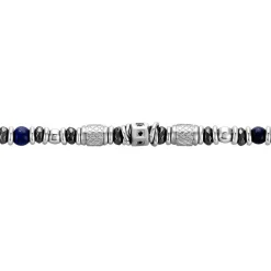 Histoire d'Or Bracelet Cliff Acier Gris Agate Hématite Oxyde De Zirconium acier gris agate bleu