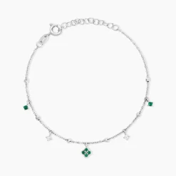 Histoire d'Or Bracelet Clova Argent Blanc Oxyde De Zirconium Pierre De Synthese