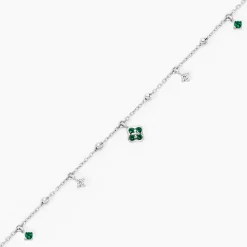 Histoire d'Or Bracelet Clova Argent Blanc Oxyde De Zirconium Pierre De Synthese