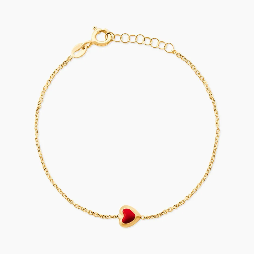 Histoire d'Or Bracelet Coralie Coeur Or Jaune Hot