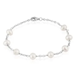 Histoire d'Or Bracelet Corentina Argent Blanc Perle De Culture Clearance