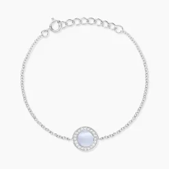 Histoire d'Or Bracelet Court Argent Blanc Nawala Oxyde De Zirconium argent blanc oxyde Hot