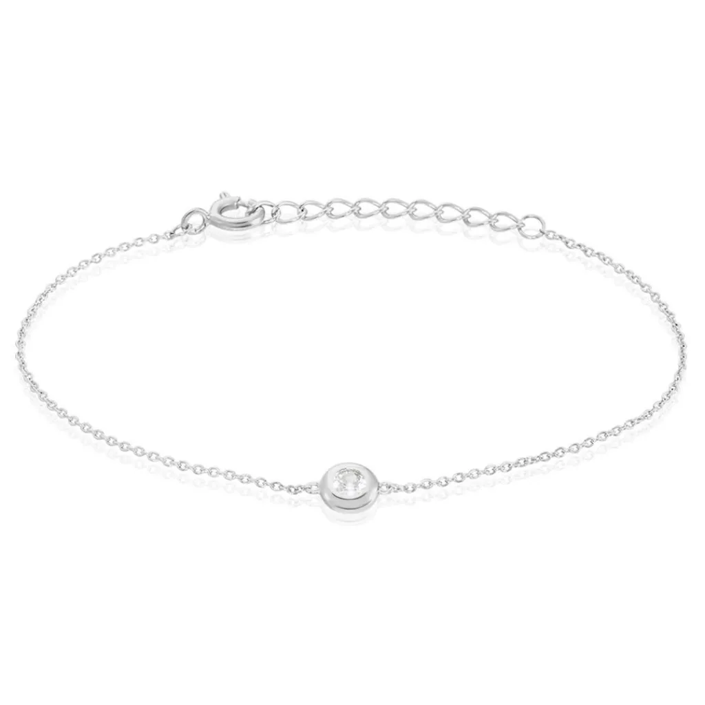 Histoire d'Or Bracelet Court Argent Blanc Laureano Oxyde De Zirconium Best