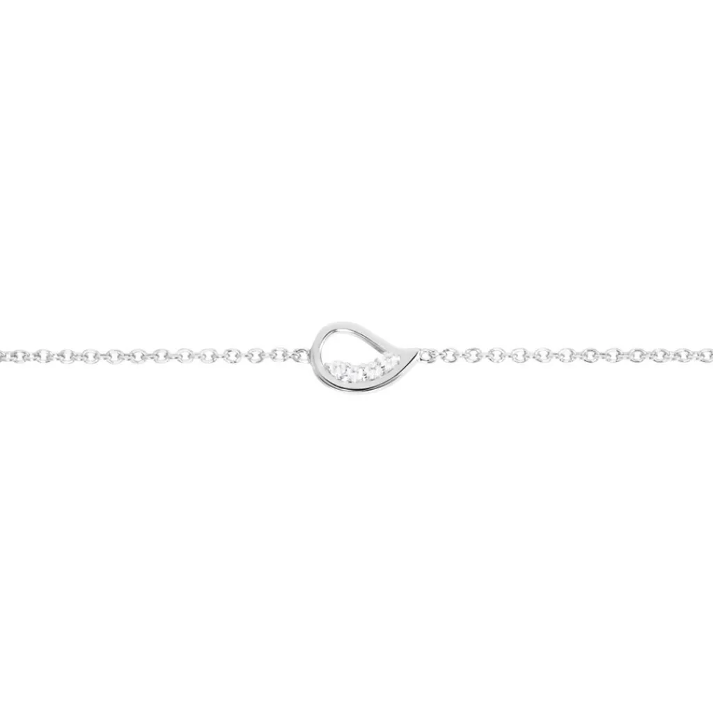 Histoire d'Or Bracelet Court Argent Blanc Sylvan Oxyde De Zirconium Clearance