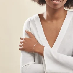 Histoire d'Or Bracelet Court Argent Blanc Sylvan Oxyde De Zirconium Clearance