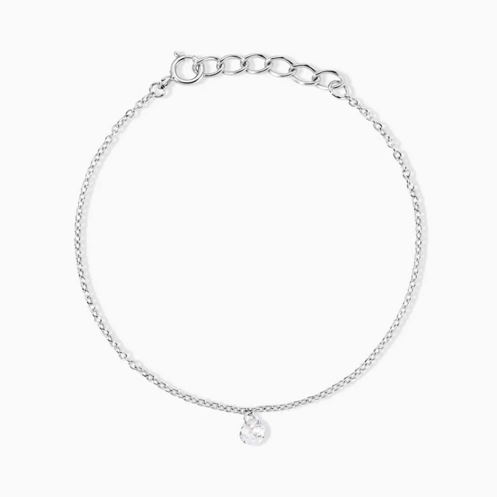 Histoire d'Or Bracelet Court Argent Blanc Constantin Oxyde De Zirconium argent blanc oxyde Best