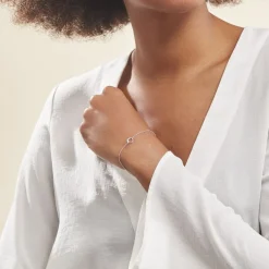 Histoire d'Or Bracelet Court Argent Blanc Vivence Oxyde De Zirconium Clearance