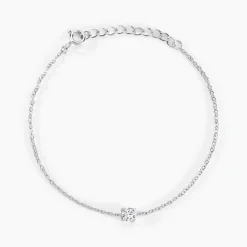 Histoire d'Or Bracelet Court Argent Blanc Lylwenn Oxyde De Zirconium argent blanc oxyde Discount