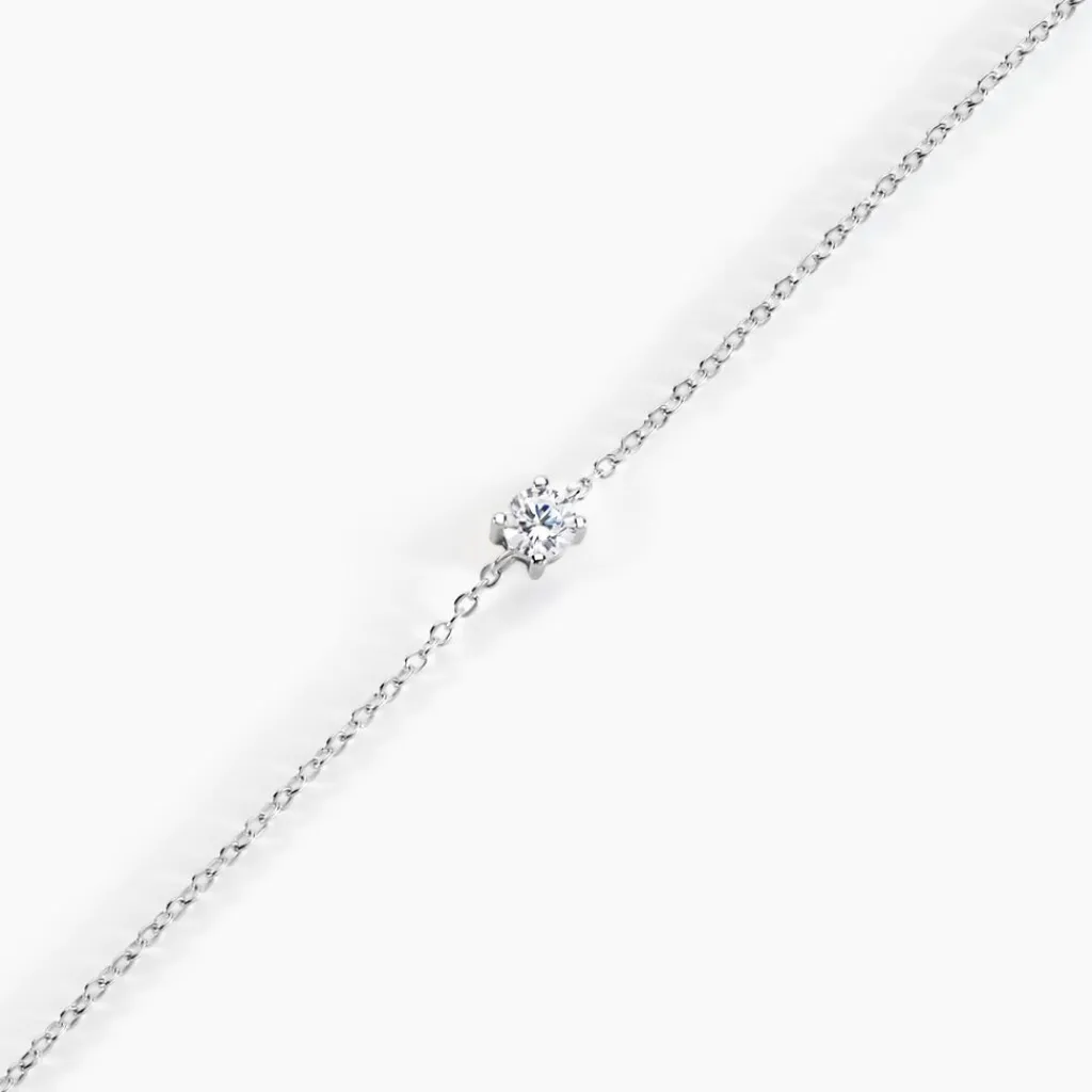 Histoire d'Or Bracelet Court Argent Blanc Lylwenn Oxyde De Zirconium argent blanc oxyde Discount