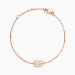 Histoire d'Or Bracelet Court Argent Rose Anne-lise Oxyde De Zirconium Outlet
