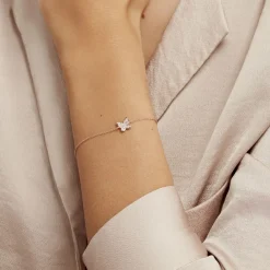 Histoire d'Or Bracelet Court Argent Rose Anne-lise Oxyde De Zirconium Outlet