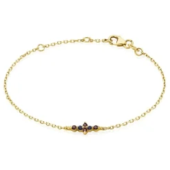 Histoire d'Or Bracelet Céphée Plaqué Or Doré Pierres De Synthèses Hot