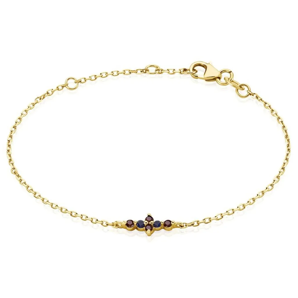 Histoire d'Or Bracelet Céphée Plaqué Or Doré Pierres De Synthèses Hot