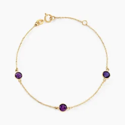 Histoire d'Or Bracelet Cressida Or Jaune Amethyste Violet Sale