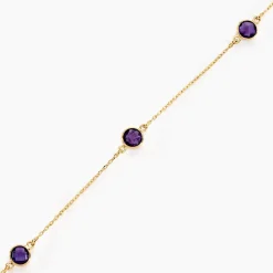 Histoire d'Or Bracelet Cressida Or Jaune Amethyste Violet Sale