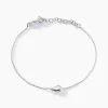 Histoire d'Or Bracelet Curve Argent Blanc