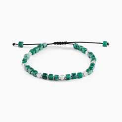Histoire d'Or Bracelet Cusco Acier Blanc Turquoise acier blanc turquoise vert Discount
