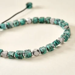Histoire d'Or Bracelet Cusco Acier Blanc Turquoise acier blanc turquoise vert Discount