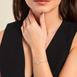 Histoire d'Or Bracelet Daisy Argent Blanc Oxyde De Zirconium Best