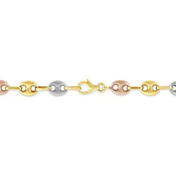 Histoire d'Or Bracelet Dami Maille Grain De Café or tricolore Discount