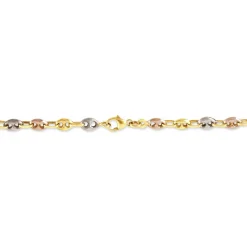 Histoire d'Or Bracelet Dami Maille Grain De Café or tricolore Clearance