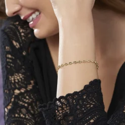 Histoire d'Or Bracelet Dami Maille Grain De Cafe or jaune New