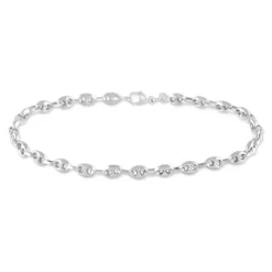 Histoire d'Or Bracelet Dami Maille Grain De Cafe Or Blanc Discount