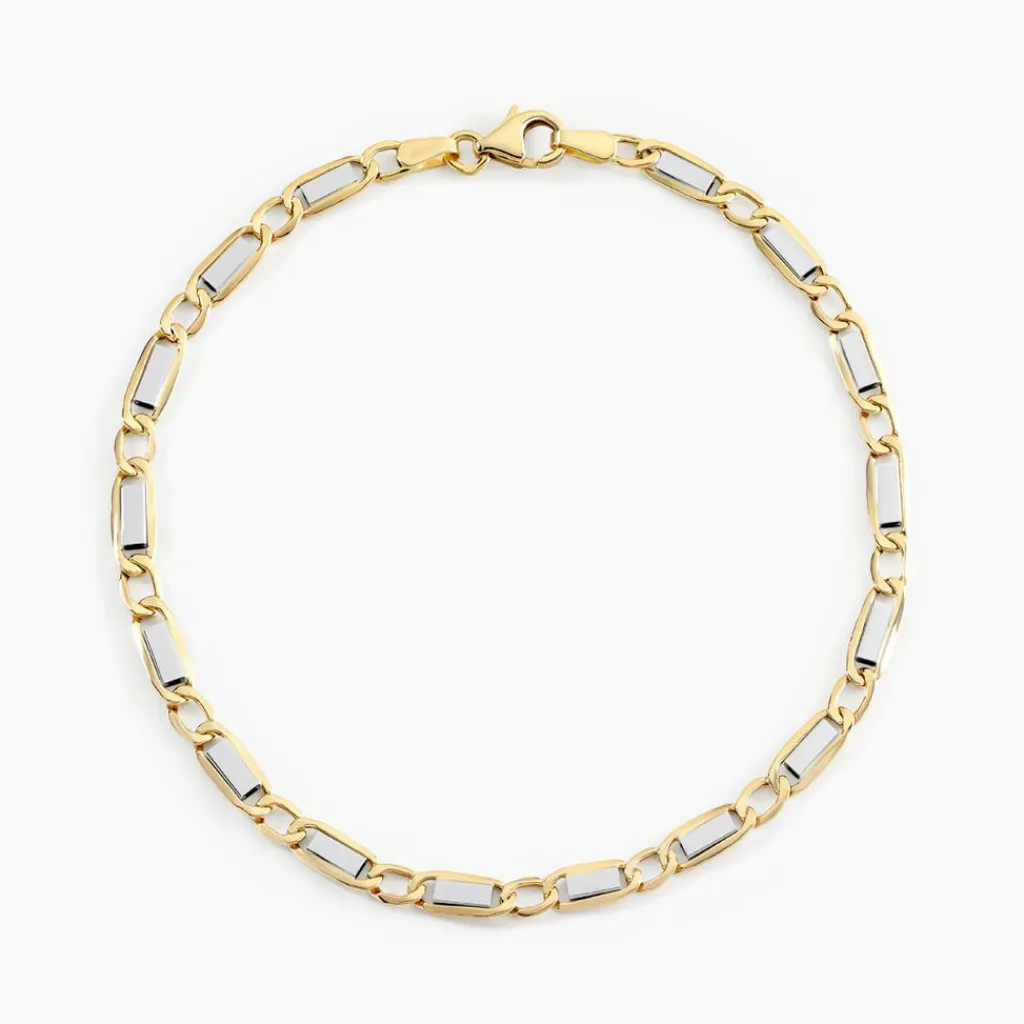 Histoire d'Or Bracelet Danae Plaquette Or Bicolore Best